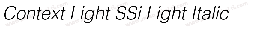 Context Light SSi Light Italic字体转换